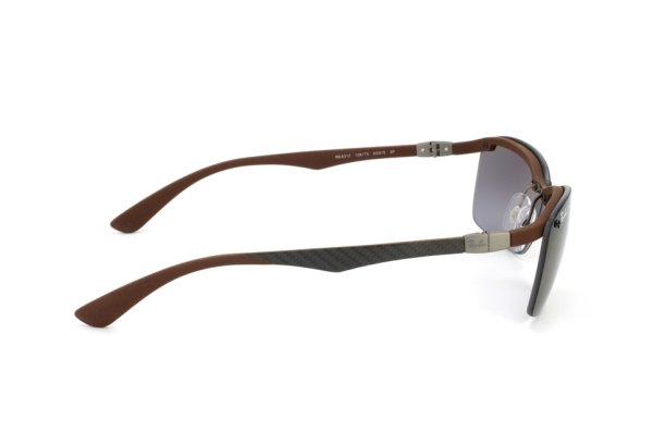   Ray-Ban Carbon Fibre RB8312-128-T5 Dark Carbon/Brown | Poly. Brown Gradient Polarized