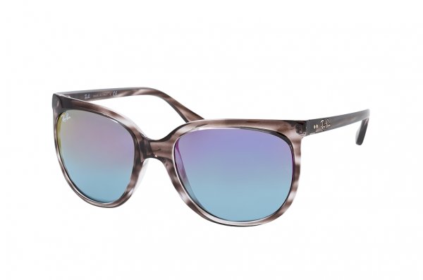   Ray-Ban Cats 1000 RB4126-6430-T6 Stripped Grey | Faded Violet