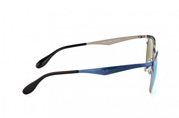   Ray-Ban Clubmaster Metal RB3538-189-55 Blue / Black | Multilayer Blue Mirror