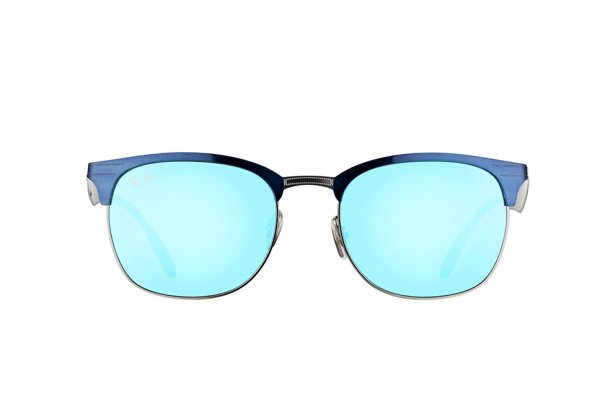   Ray-Ban Clubmaster Metal RB3538-189-55 Blue / Black | Multilayer Blue Mirror
