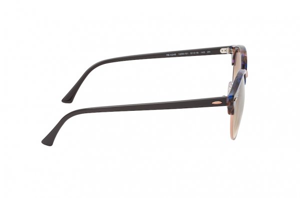   Ray-Ban Clubround Fleck RB4246-1256-51 Black / Blue | Faded Brown