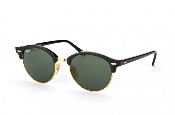 Очки Ray-Ban Clubround RB4246-901 Black | Natural Green (G-15XLT)