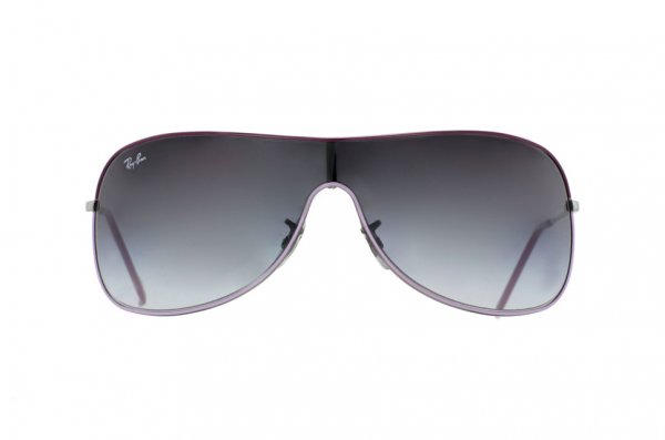   Ray-Ban Highstreet RB3211-072-8G Gunmetal Bridge and Temple, Violet Frame Top, Lilac Frame Bottom | APX Gradient Grey