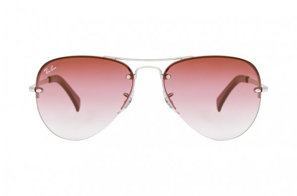   Ray-Ban Highstreet RB3449-9128-0T Silver | Red Gradient Mirror