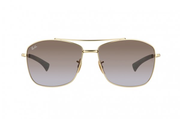   Ray-Ban Highstreet RB3476-112-68 Matte Gold | Dark Grey Rubber/APX Brown Faded Violet