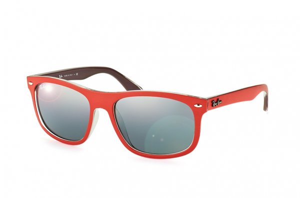   Ray-Ban Highstreet RB4226-6190-88 Red on Brown | Grey Mirror Gradient