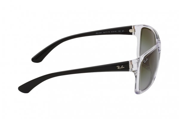   Ray-Ban Highstreet RB4331-6477-7Z Transparent White / Grey | Gradient Green