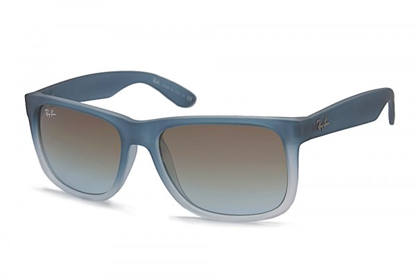   Ray-Ban Justin RB4165-853-5D Matte Blue Transparent/Brown Faded Yellow