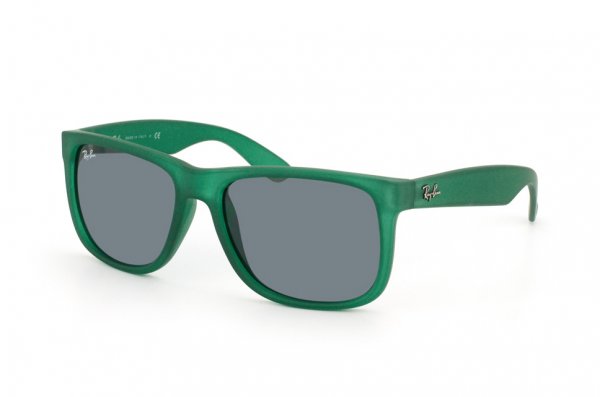   Ray-Ban Justin RB4165-897-87 Transparent Green Rubber | Grey