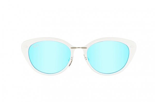   Ray-Ban LightRay RB4250-671-55 White | Multilayer Blue Mirror