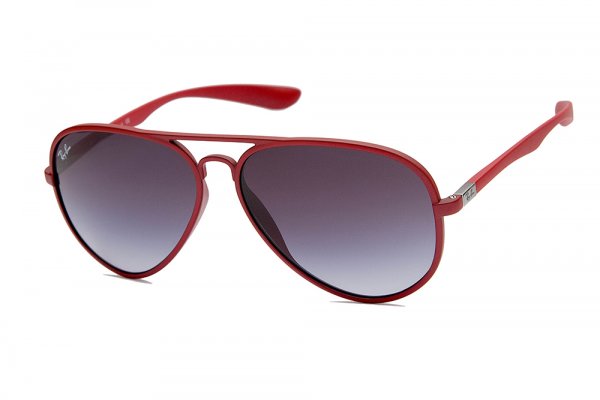   Ray-Ban Liteforce Aviator RB4180-6018-8G Matte Red | Gradient Grey