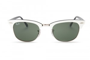 Очки Ray-Ban New Clubmaster RB2156-956 White on Black/Natural Green (G-15XLT)
