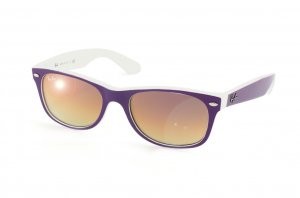Очки Ray-Ban New Wayfarer Color Mix RB2132-790-70 Violet White/Violet Mirror Faded Brown