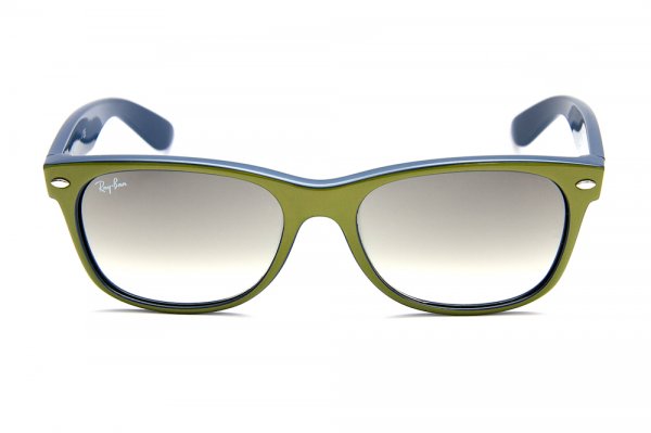   Ray-Ban New Wayfarer Color Mix RB2132-791-32 Green On Blue/Gradient Grey