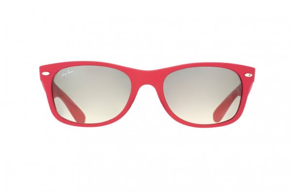   Ray-Ban New Wayfarer RB2132-810-32 Pink-Red Rubber/Gradient Grey