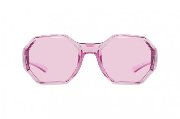   Ray-Ban Octagon RB4337-6543-Q3 Transparent Pink | Pink To Blue