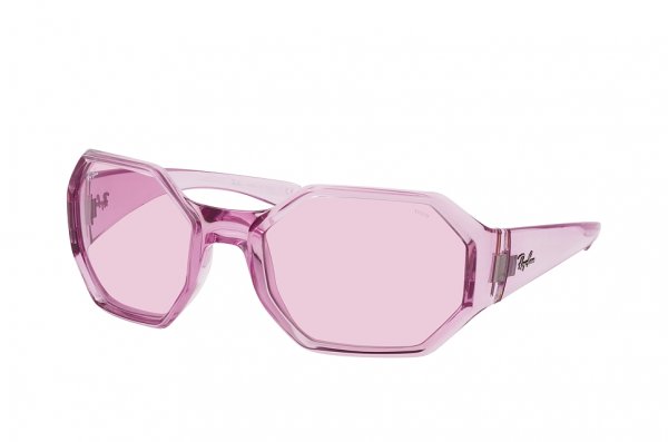   Ray-Ban Octagon RB4337-6543-Q3 Transparent Pink | Pink To Blue