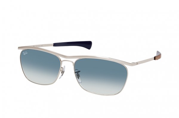   Ray-Ban Olympian II Deluxe RB3619-003-3F Silver | Light Blue Gradient