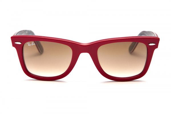   Ray-Ban Original Wayfarer Typedelic RB2140-1091-51 Red/Line White-Texture Typedelic | Faded Brown