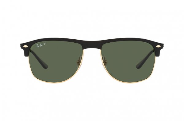   Ray-Ban Oversized Clubmaster RB4342-601-9A Black | Natural Green Polarized