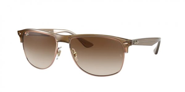   Ray-Ban Oversized Clubmaster RB4342-6166-13 Transparent Brown | Natural Brown Gradient