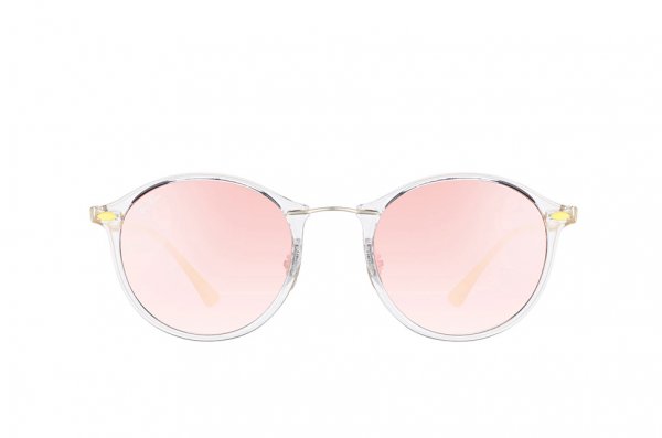   Ray-Ban Round II LightRay RB4242-6288-B9 Transparent White / Yellow | Pink/ Ligh Brown