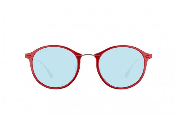  Ray-Ban Round II LightRay RB4242-764-30 Red | Light Blue Mirror