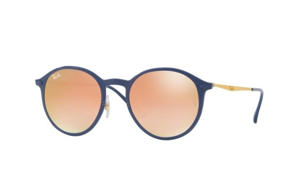   Ray-Ban Round LightRay RB4224-872-B9 Blue | Brown Mirror / Brown Gradient