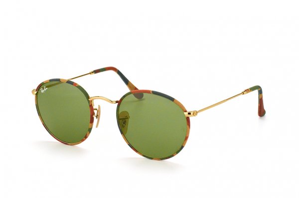 Очки Ray-Ban Round Metal Camouflage RB3447JM-168-4E Arista/ Camouflage |  Natural Green