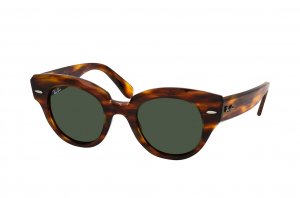 Очки Ray-Ban Roundabout RB2192-954-31 Striped Brown | Natural Green