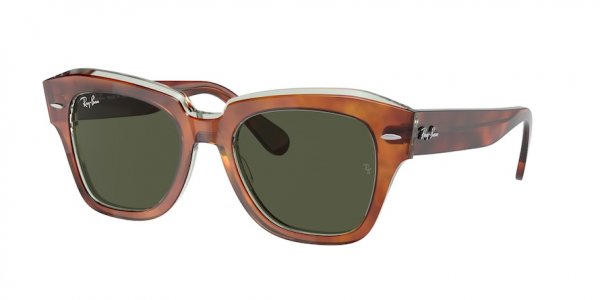 Очки Ray-Ban State Street RB2186-1325-31 Brown | Natural Green