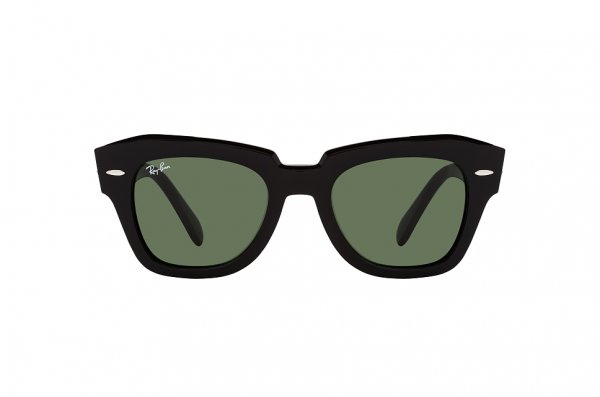   Ray-Ban State Street RB2186-901-31 Black | Natural Green 