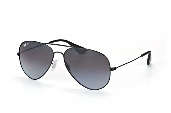   Ray-Ban Youngster Aviator RB3558-002-T3 Black | Gradient Grey Polarized