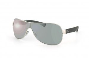 Очки Ray-Ban Youngster RB3471-019-6G Matte Silver/Grey Rubber Temple | Silver Mirror