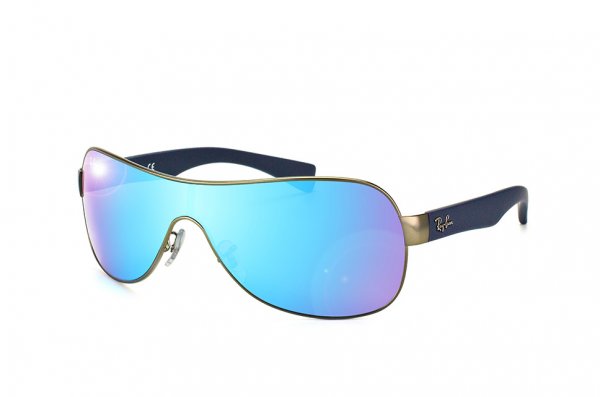 Очки Ray-Ban Youngster RB3471-029-55 Matte Gunmetal/Blut Rubber Temple | Blue Mirror