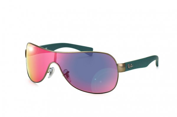 Очки Ray-Ban Youngster RB3471-029-6Q Matte Gunmetal/Green Rubber Temple | Orange Mirror
