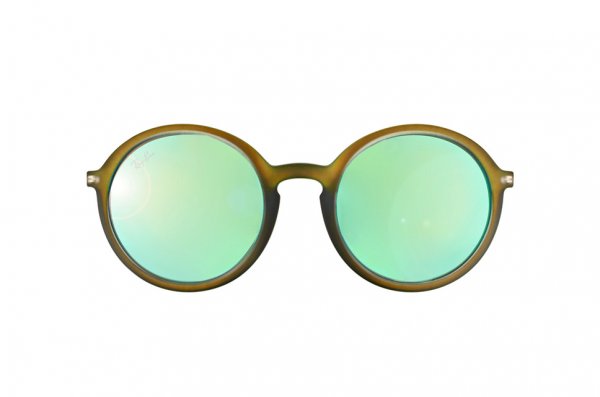   Ray-Ban Youngster Round RB4222-6169-3R Matt Transparent Green| Green Mirror