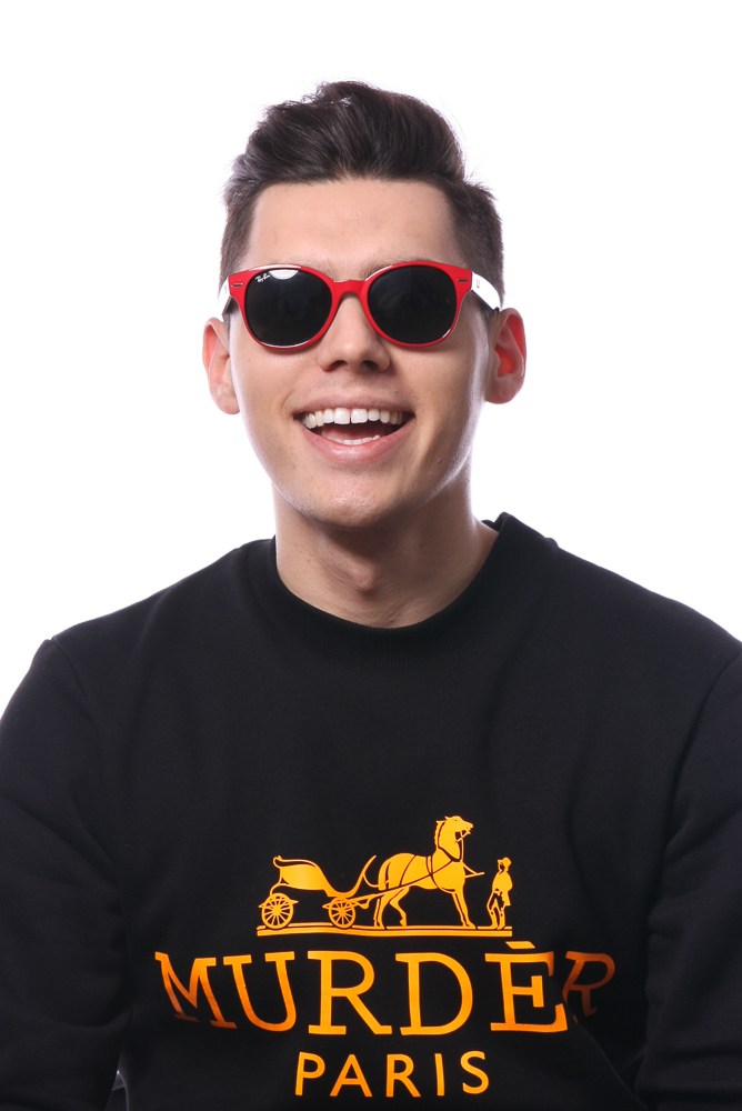 Ray-Ban RB4141 769 3N  サングラス 赤/黒 RB4141 769 | Sunglasses Ray-Ban Rounded Wayfarer buy with